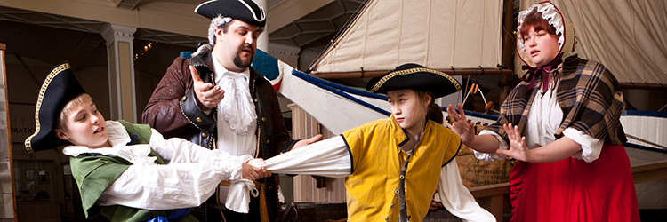 Shooting pirates for Treasure Island