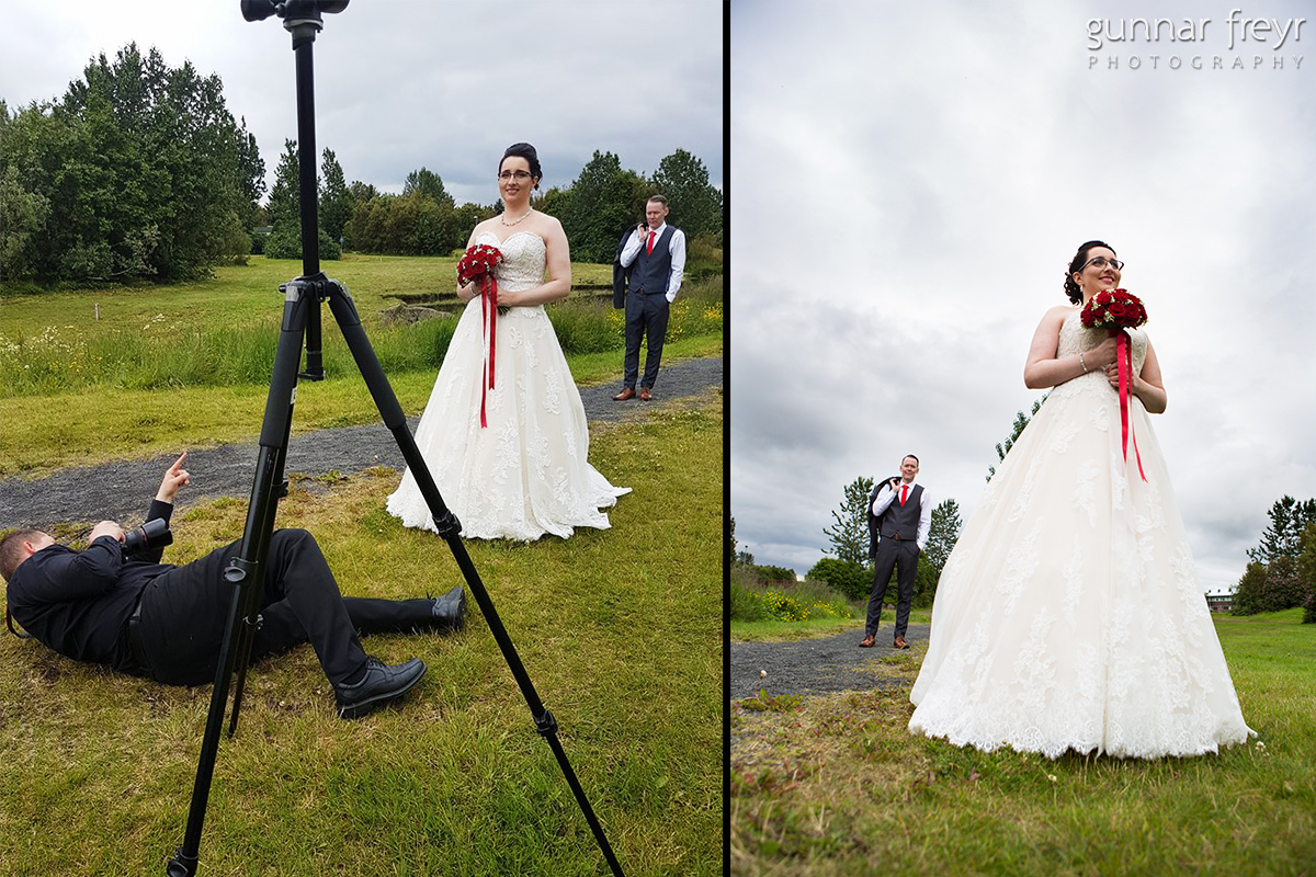 Á bak við tjöldin